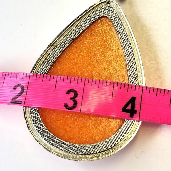 Large Orange Pendant Necklace - Picture 3 of 8
